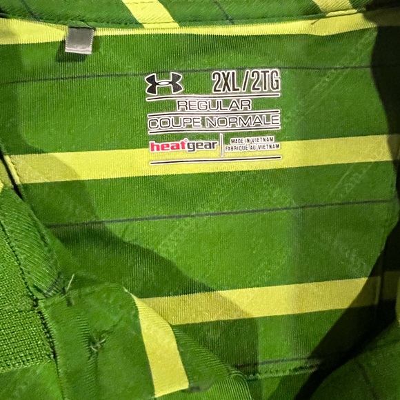 Mens Under Armour Polo, green size 2xl - Picture 4 of 5
